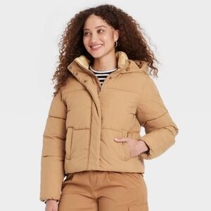a new day Women's Camel Puffer Jacket